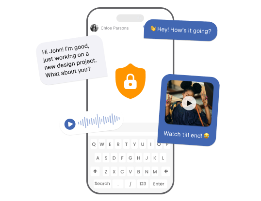 Text App fast secure text messaging screen