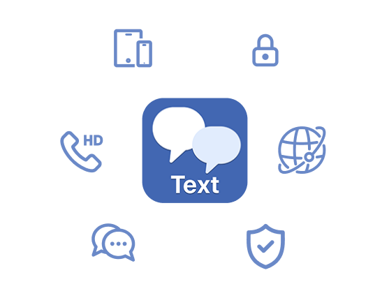 Text App private calling interface showcase