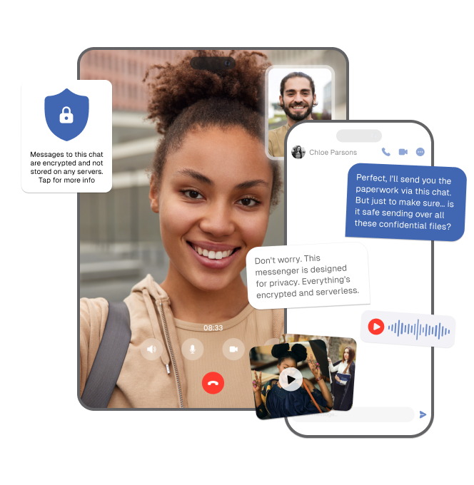 Text App video call and chat on iPhone